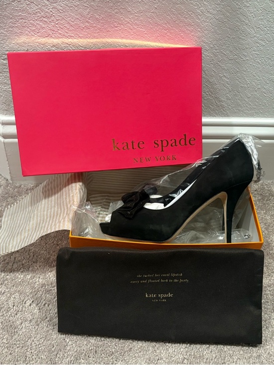 kate spade never worn retired/vintage black sequin suede || style : Great